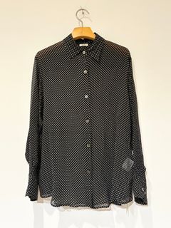Dot Shirt / ドットシルクシャツ / ブラック