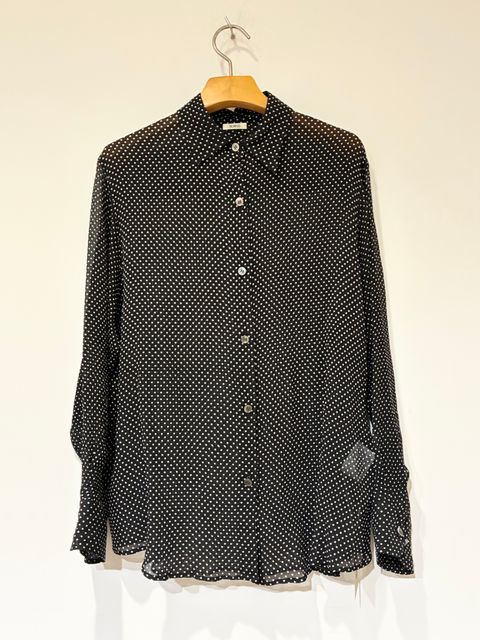 Dot Shirt / ドットシルクシャツ / ブラック