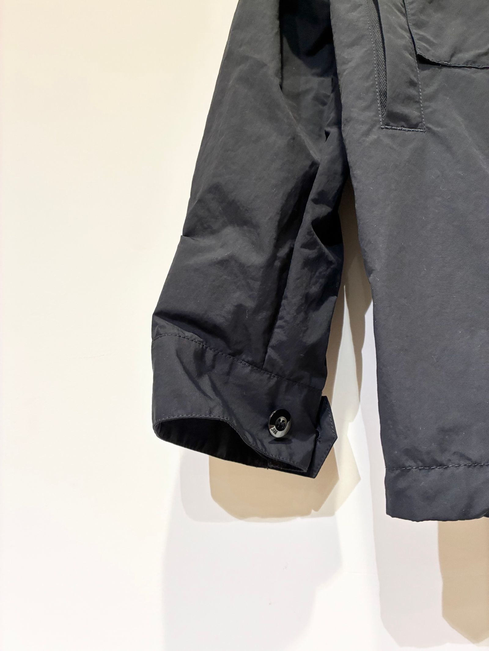 Nylon Blouson / オーバーサイズジップアップブルゾン / ブラック