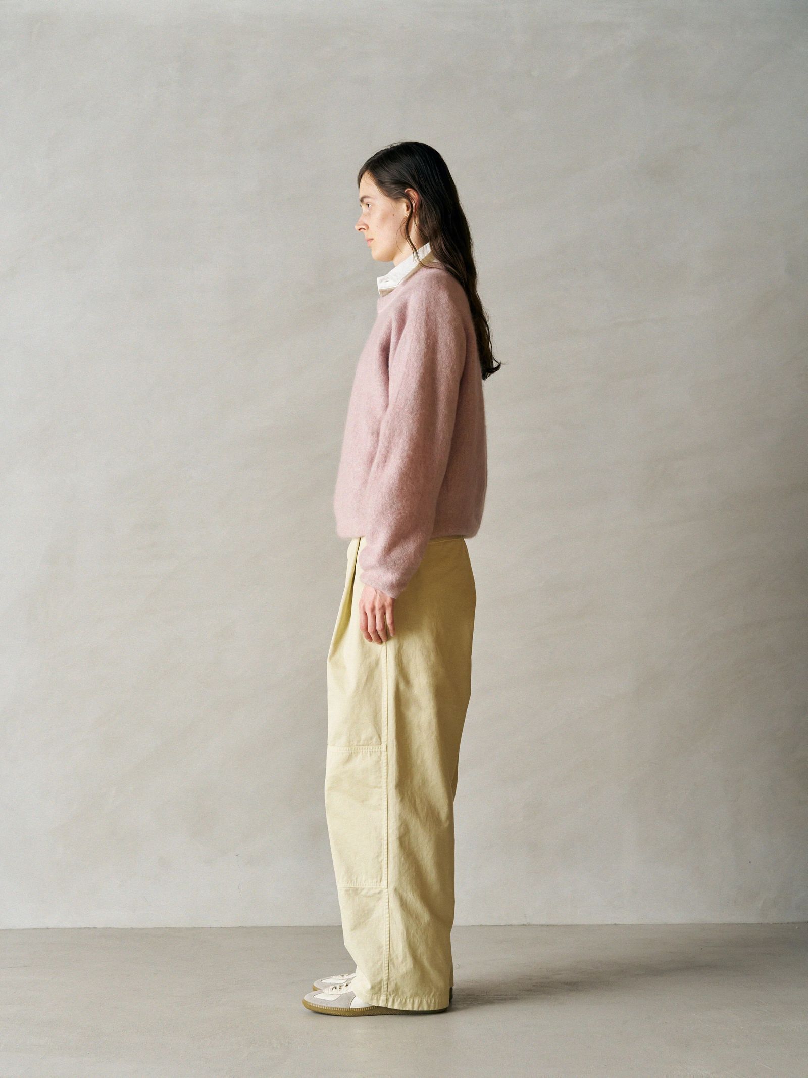STRETCH SUPERKID MOHAIR CREW-NECK P/O / ニット / ピンク
