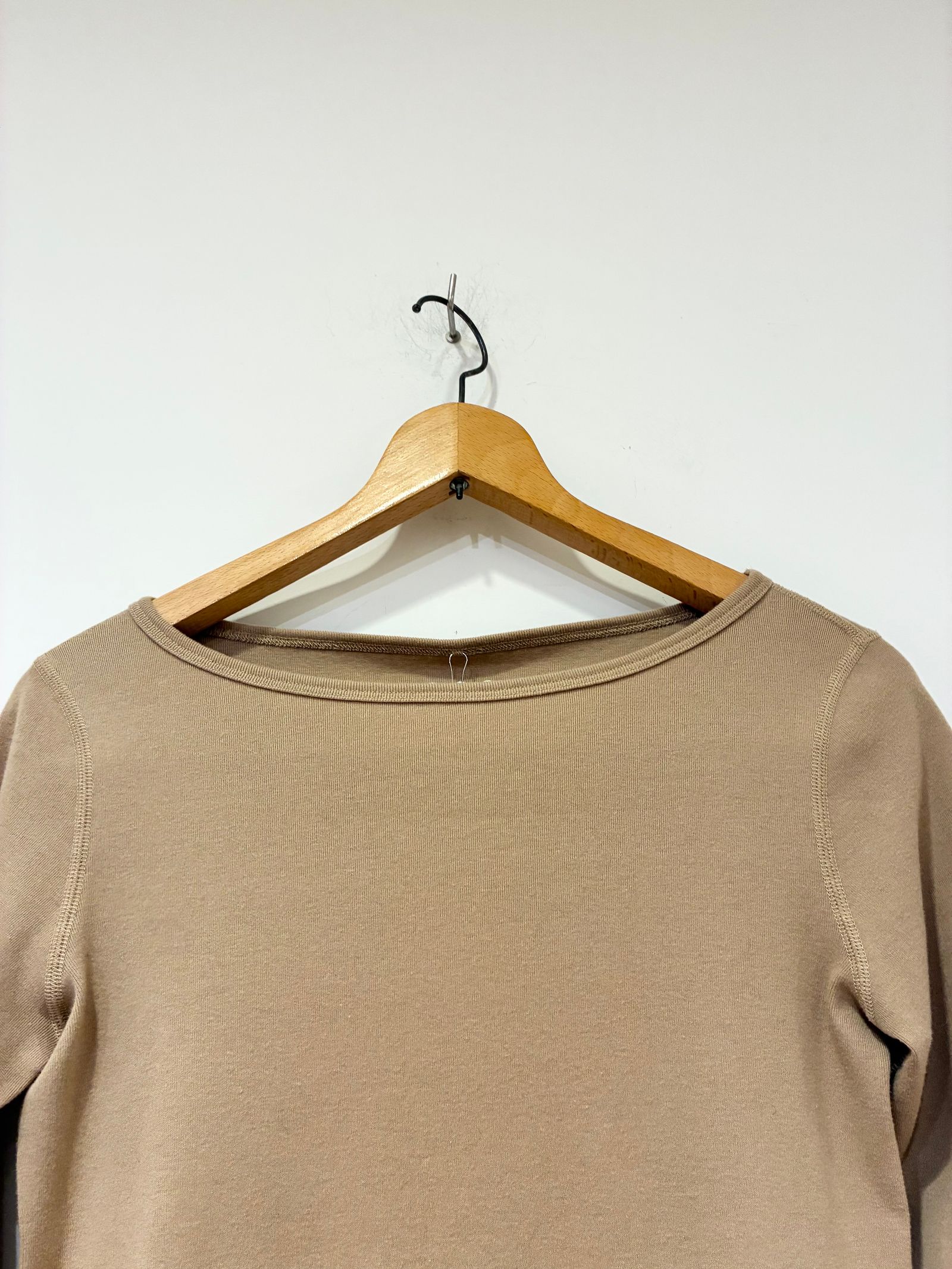ジンジャー 七分袖 / ボートネックカットソー / ベージュ