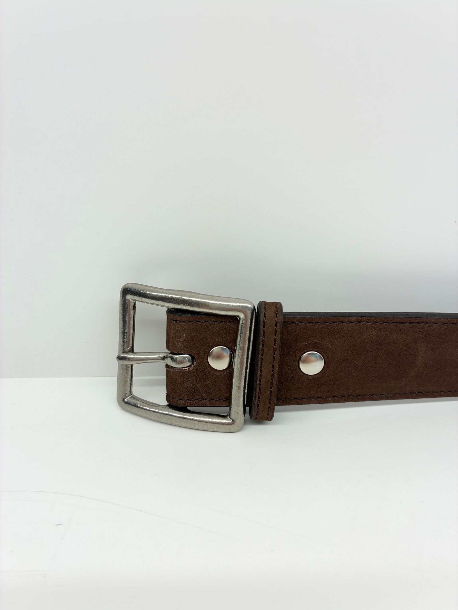 【ラスト1点】GARRISON BELT NUBUCK / ヌバックレザーベルト / ブラウン