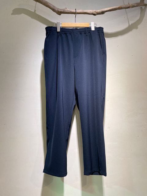 SEMI WIDE TWILL EASY TROUSERS / イージーパンツ / ダークネイビー