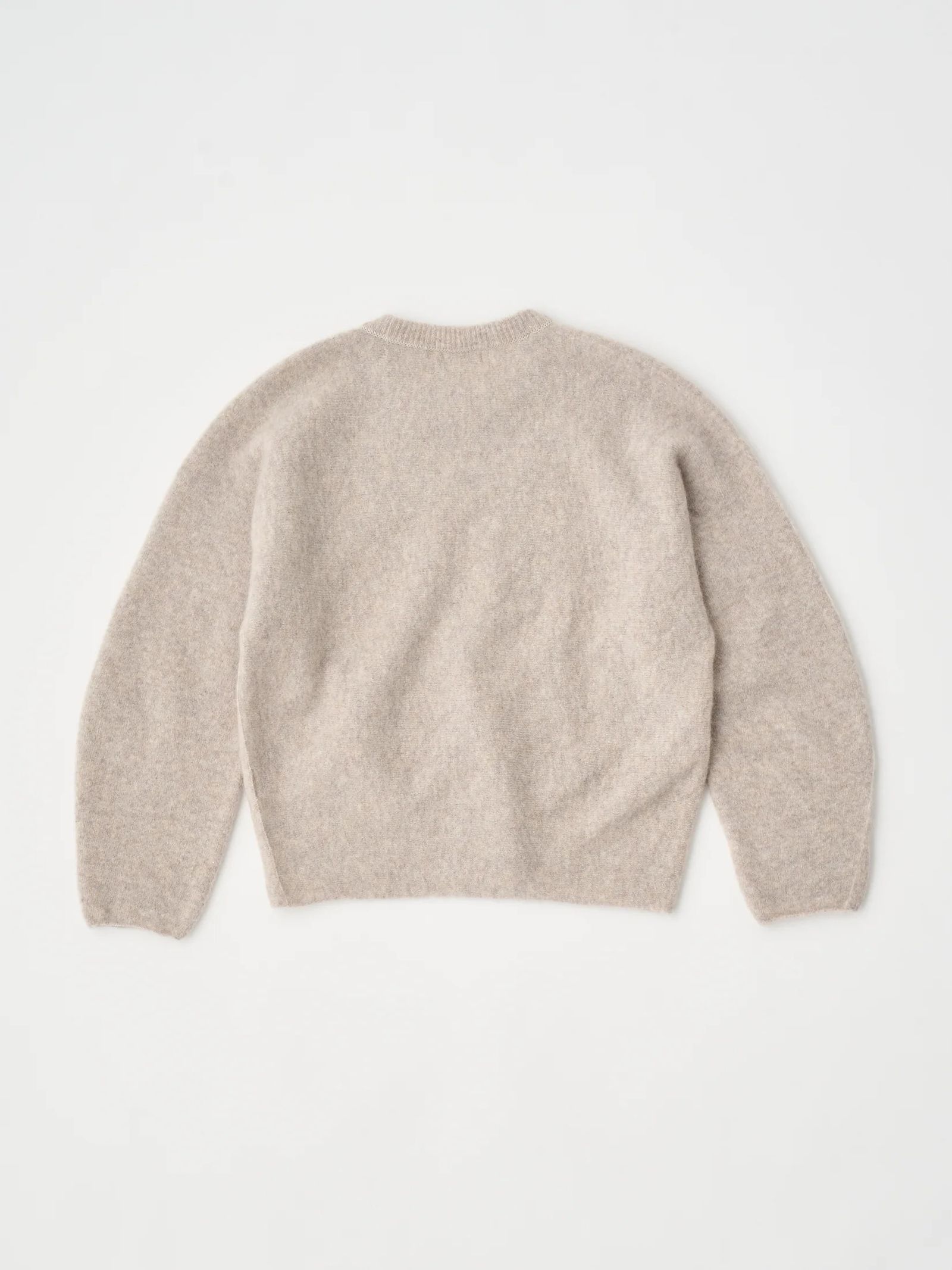 STRETCH SUPERKID MOHAIR CREW-NECK P/O / ニット / グレー / ベージュ