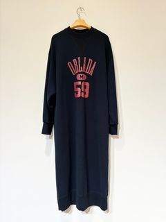 COLLEGE SWEAT DRESS / ロゴプリントスウェットワンピース / ネイビー