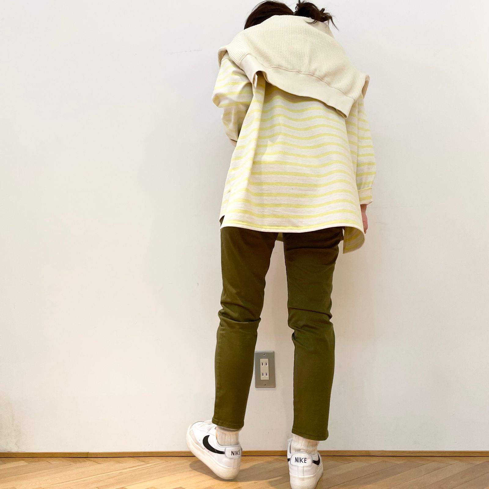 cafune 春らしいカラーリングのボーダーカットソー