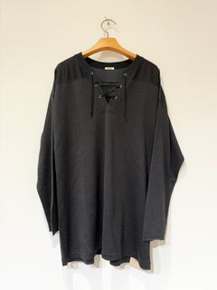 Hockey Jersey / レースアップカットソー / ブラック