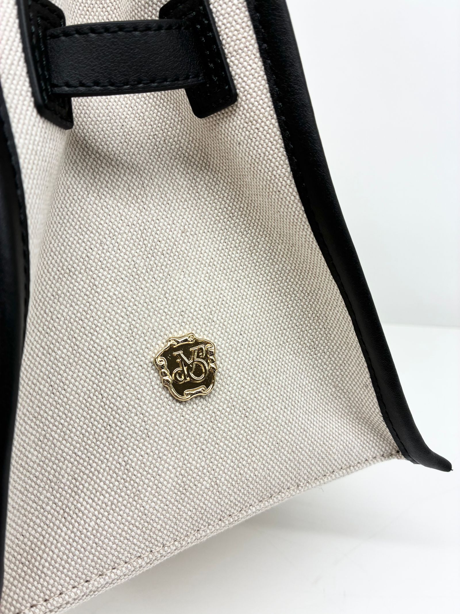 BRUNO / キャンバスレザーパイピングバッグ / キナリ / ブラック