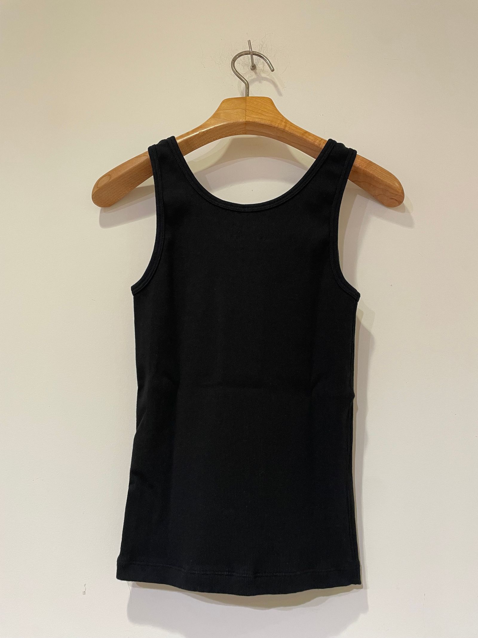 Cotton rib 2×1 tank / リブタンクトップ / ブラック