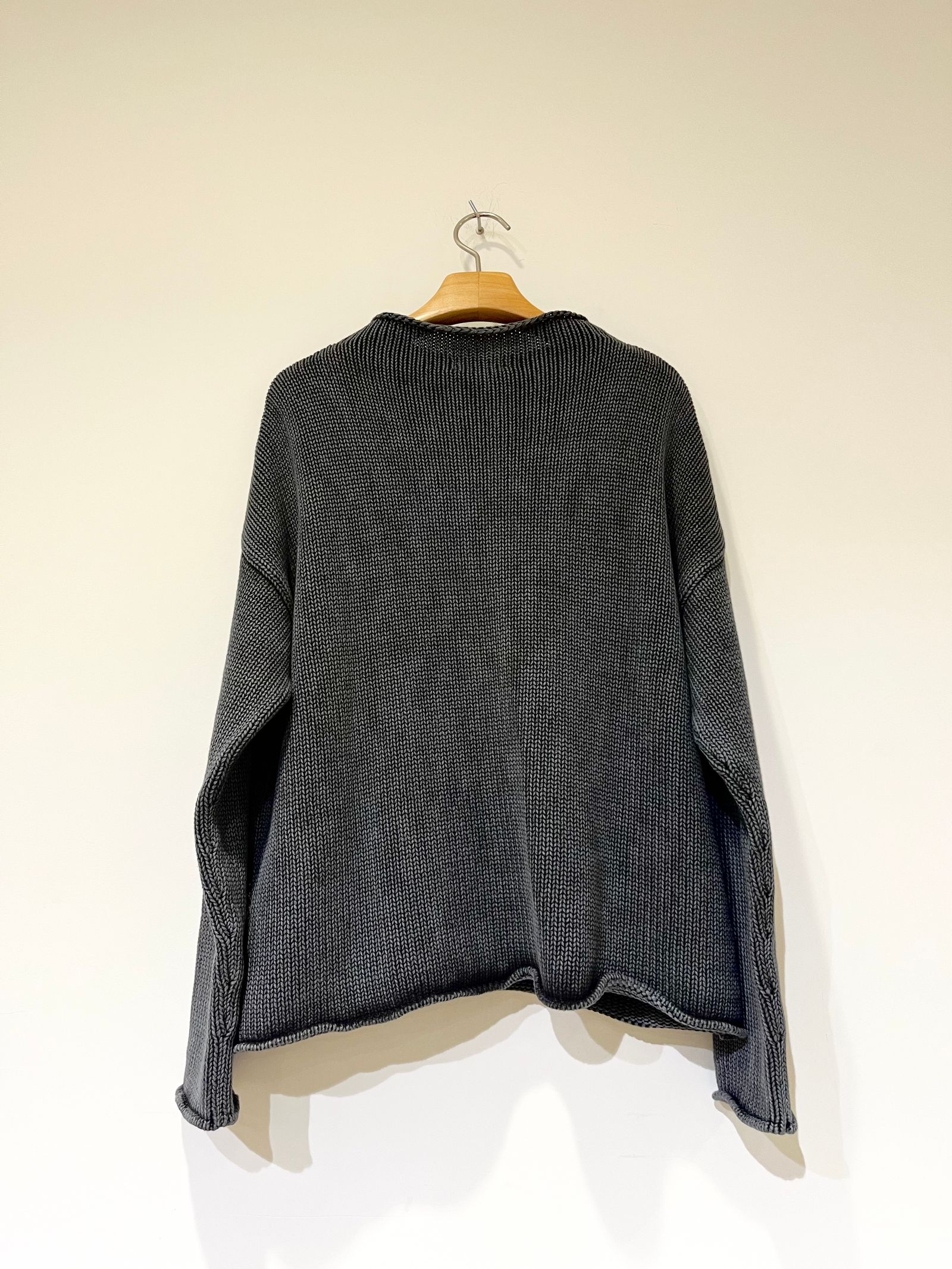 【ラスト1点】 Lamis Boatneck Sweater / コットンニット / ブラック
