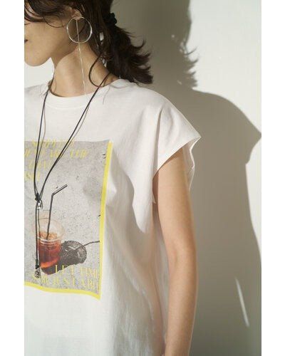 PHOTOプリントフレンチ / フォトTシャツ / Tシャツ / ホワイト