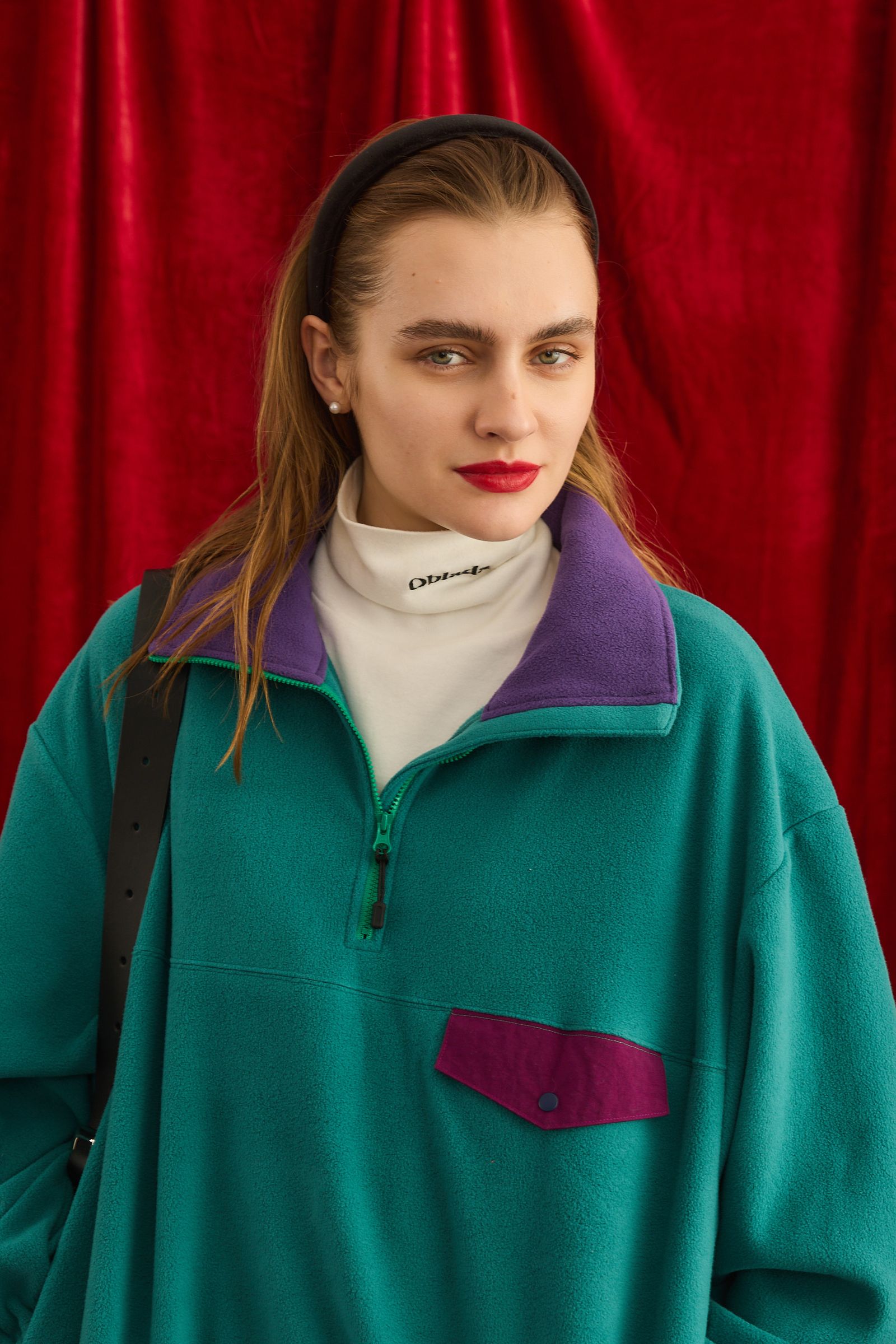 FLEECE TOPS / ハーフジップ / グリーン