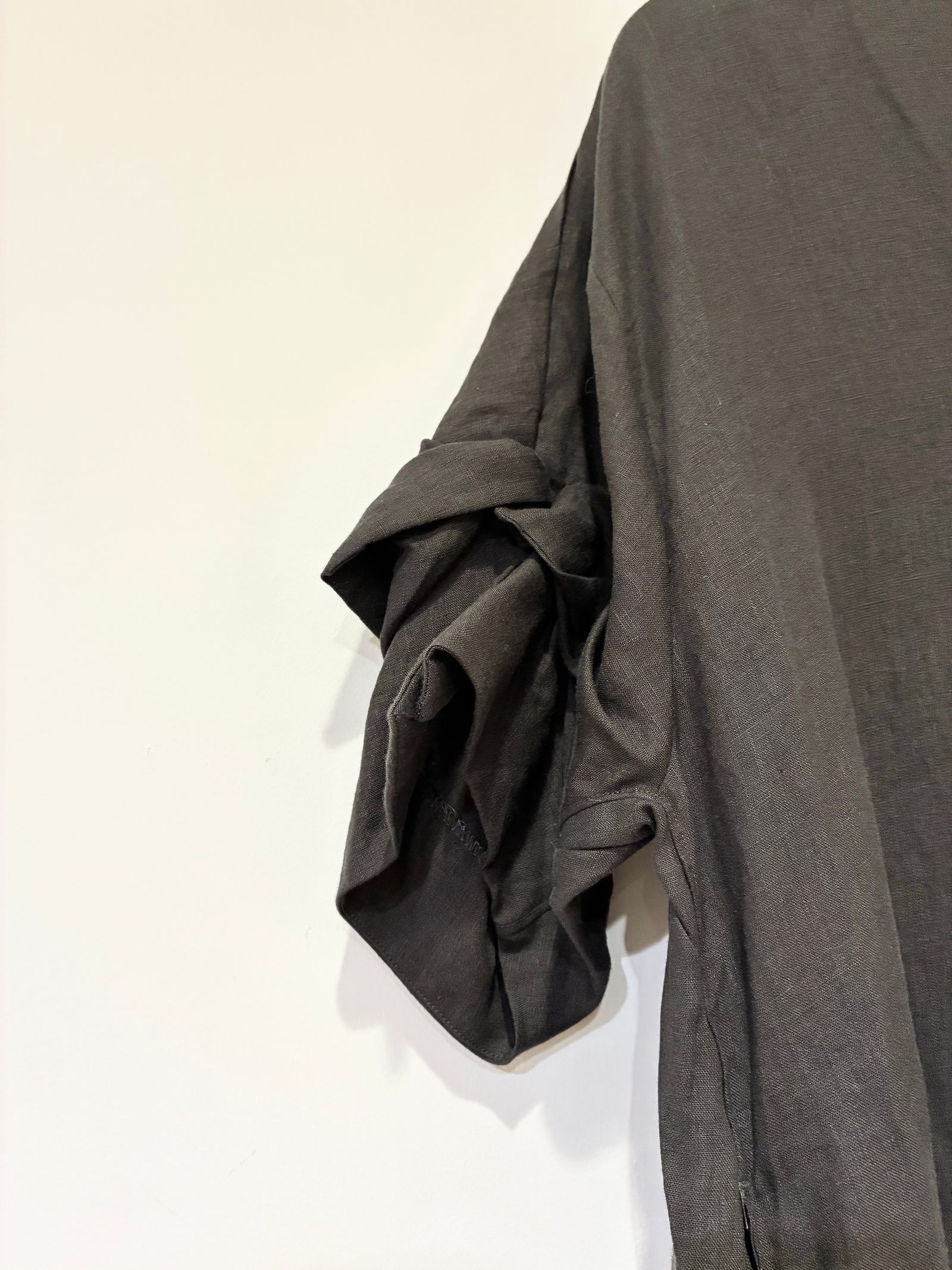 リネンツイストスリーブワンピース / ブラウン