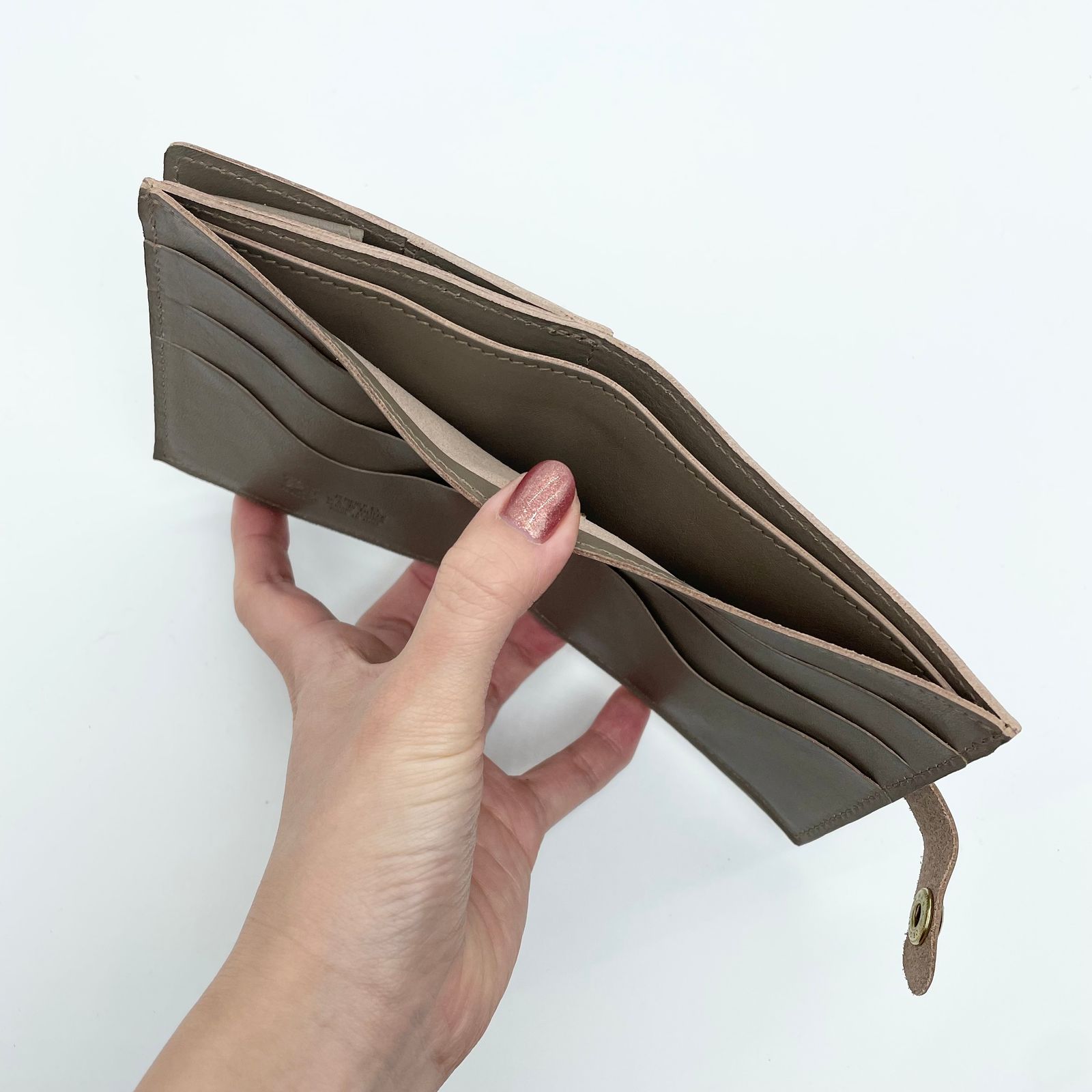 レザー二つ折り財布(2つポケット)