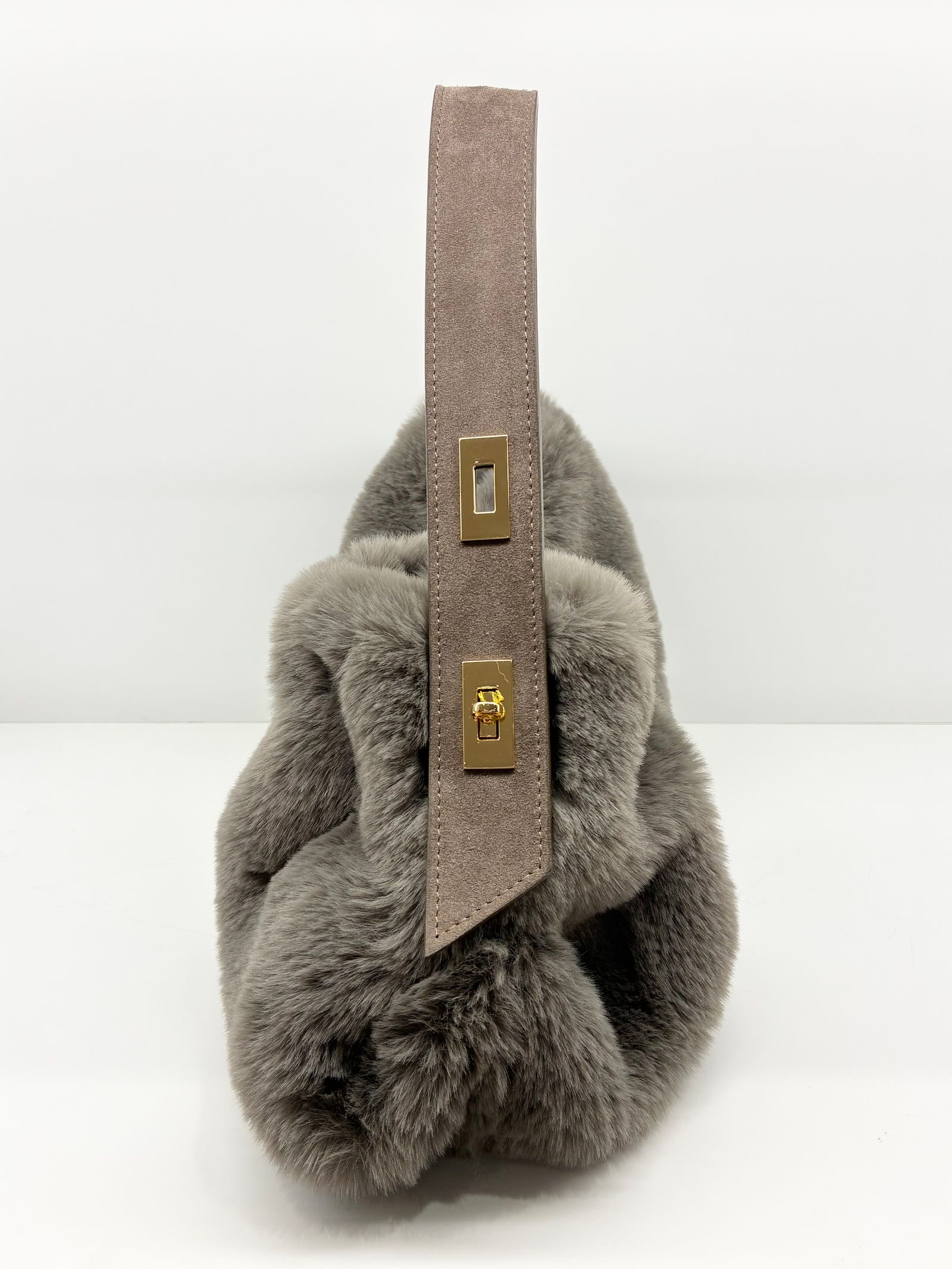 ELMO / レッキスエコファーバッグ / モカ / グレー