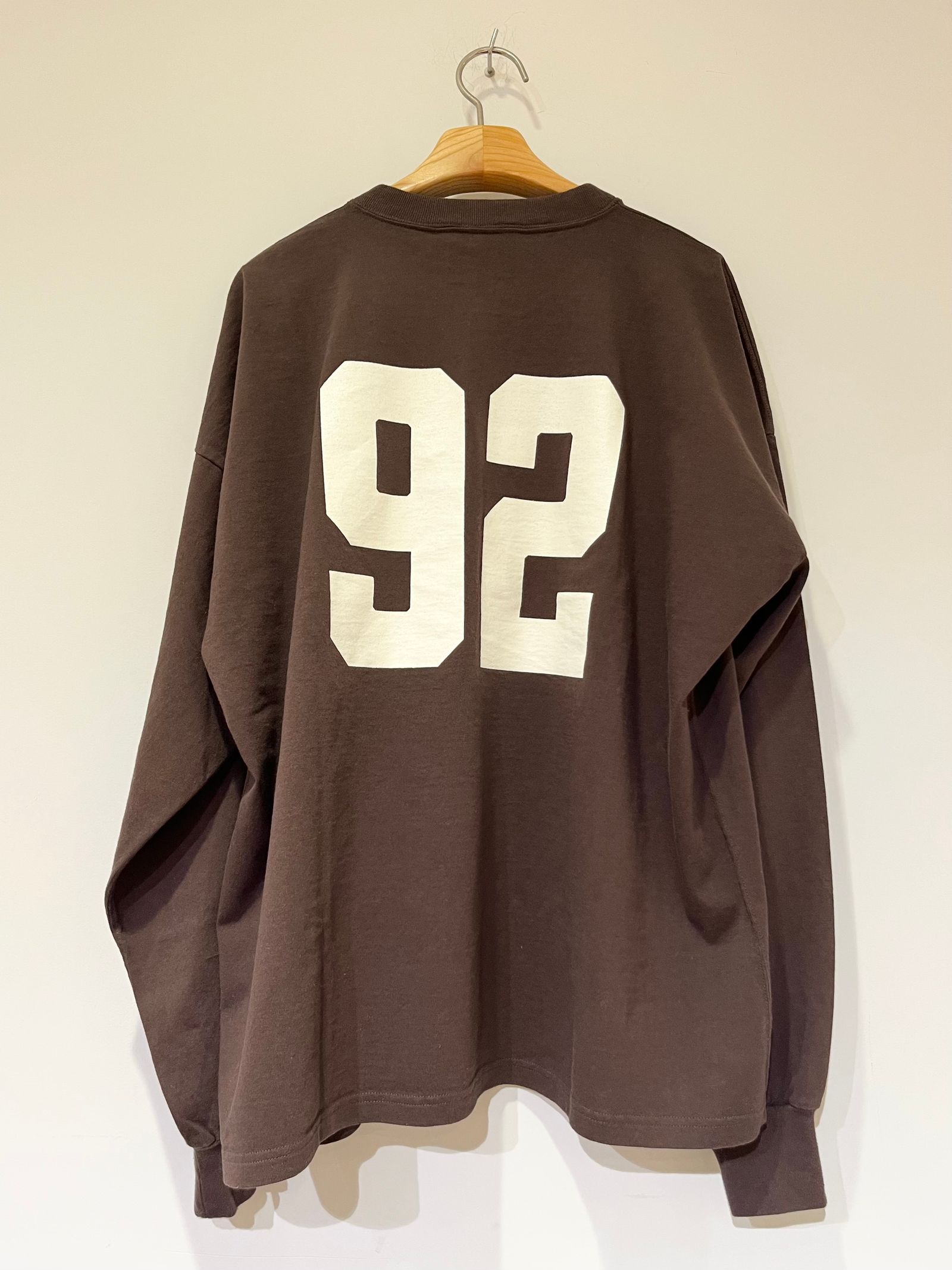 92 STEADY LONG TEE / プリントロンT / ブラウン
