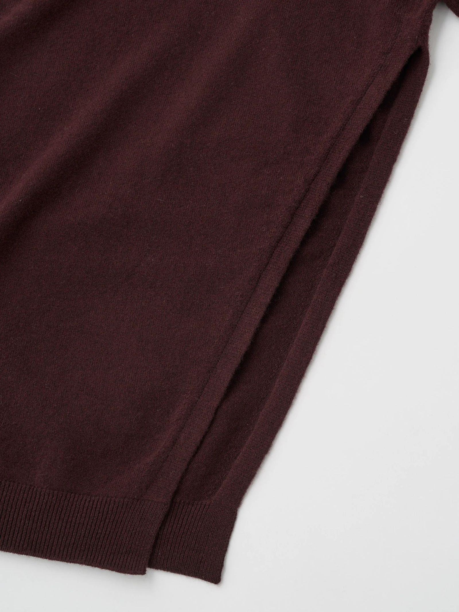 EX SUPER FINE WOOLEN WOOL HIGH-GAUGE KNIT P/O / ニットチュニック / ブラウン / ボルドー