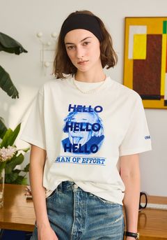 MAN OF EFFORT TEE / プリントTシャツ / ホワイト