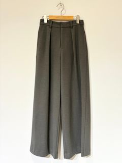 ウーリーフリース ワイドパンツ / チャコールグレー