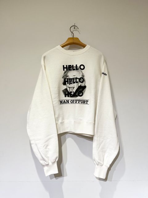 HELLO SWEAT / アインシュタイン / プリントスウェット / ホワイト
