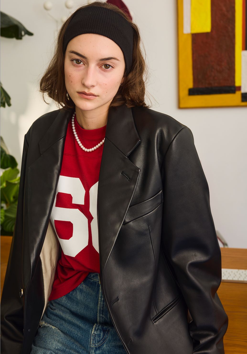 FOOTBALL TEE / ナンバリングプリントTシャツ / レッド