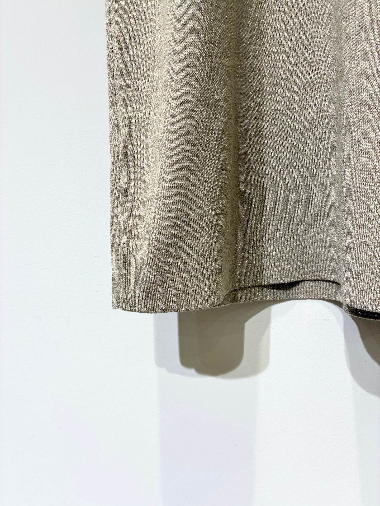 【ラメニット】ルレックスセーター ドレス / ニットワンピース / ベージュ