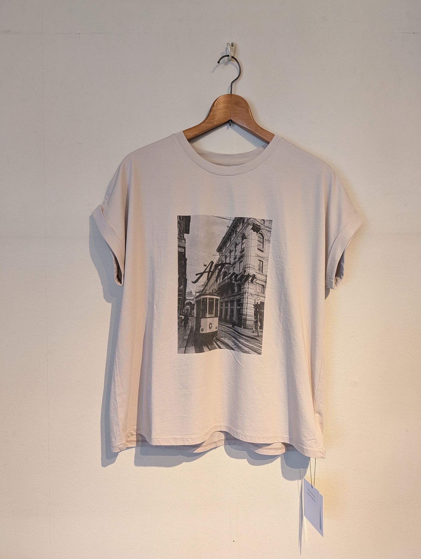 フォトプリントt-shirt / フォトプリントTシャツ / Tシャツ / ベージュ