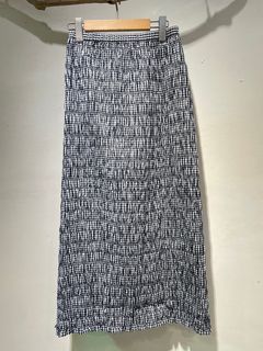 Poplin Shirring Skirt / シャーリングタイトスカート / ギンガムチェック /  ブラック