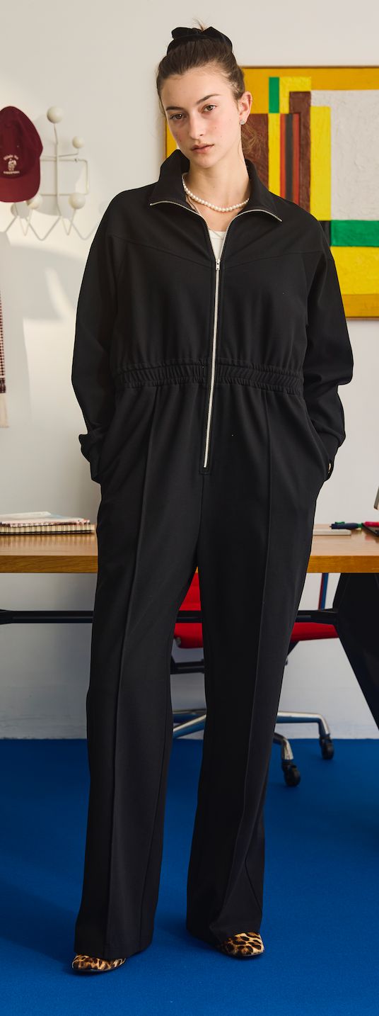 JERSEY JUMPSUIT / オールインワン / ブラック