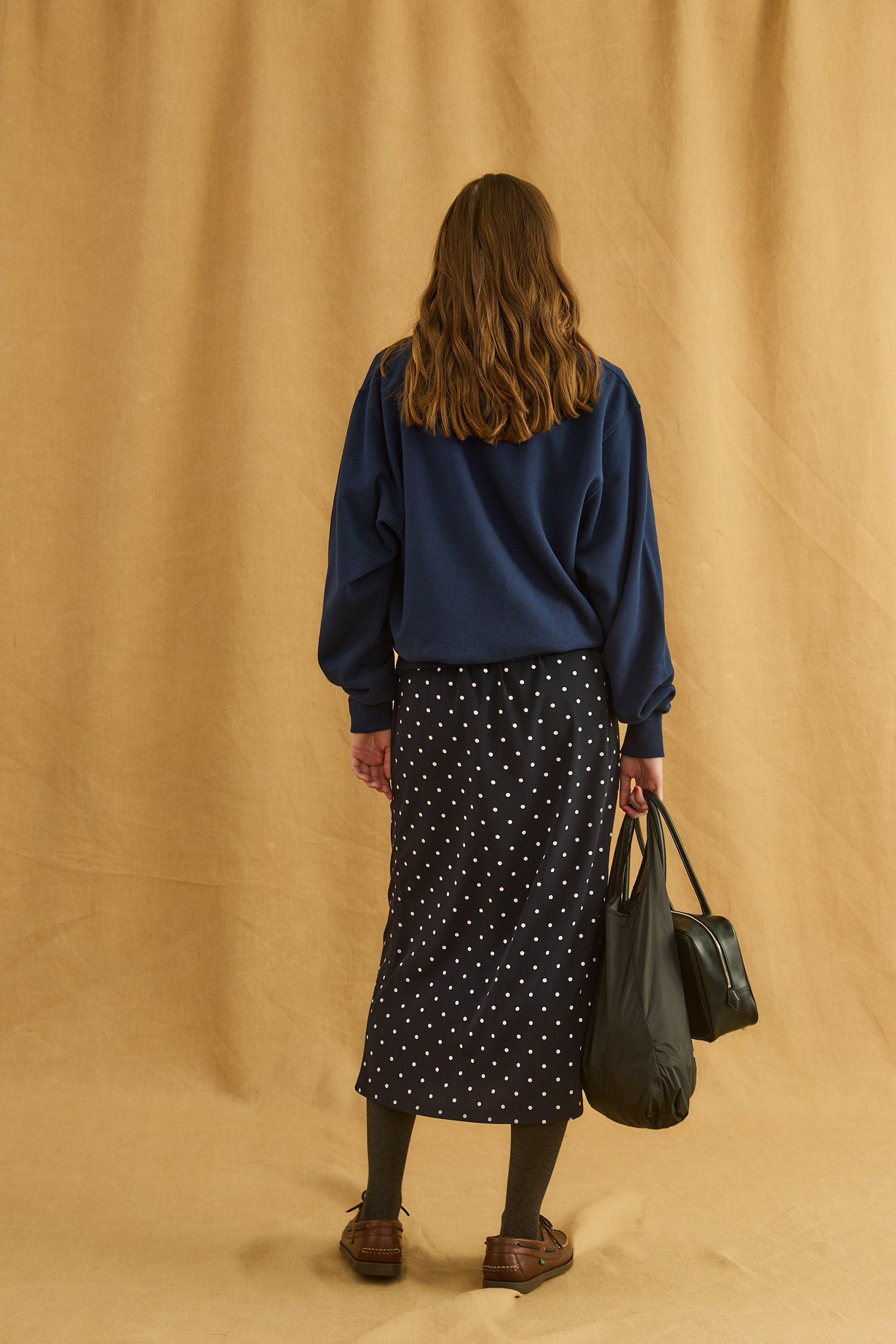DOT EASY SKIRT / ドットスカート / ネイビー