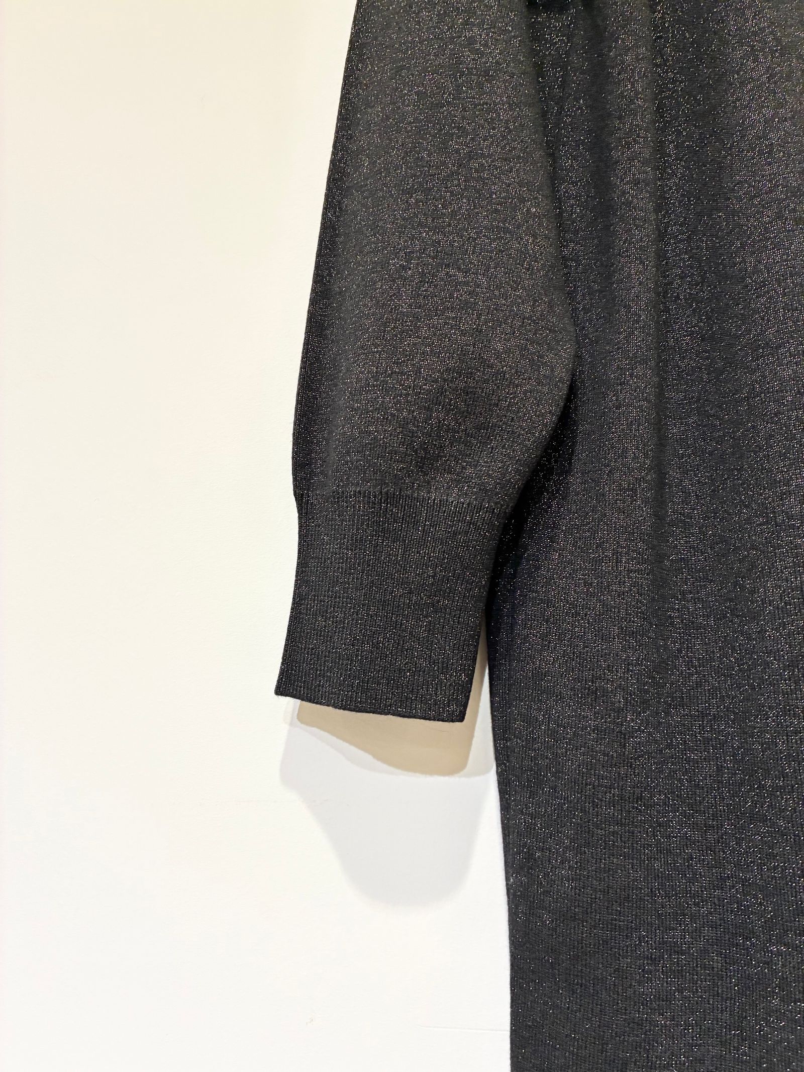 【ラメニット】ルレックスセーター ドレス / ニットワンピース / ブラック