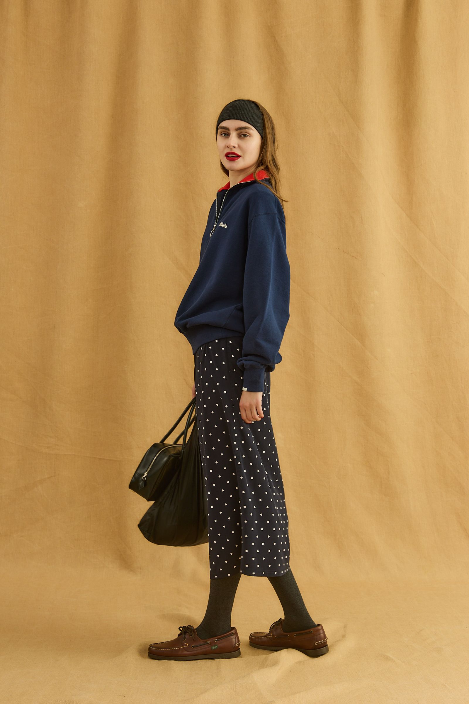 DOT EASY SKIRT / ドットスカート / ネイビー