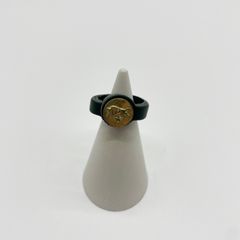 レザー コンチョ付き リング