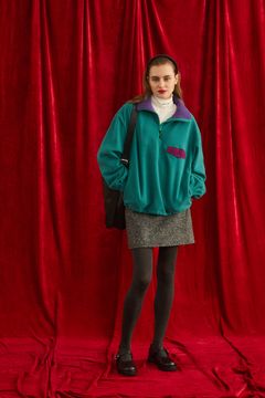 FLEECE TOPS / ハーフジップ / グリーン