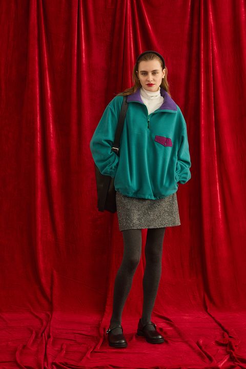 FLEECE TOPS / ハーフジップ / グリーン