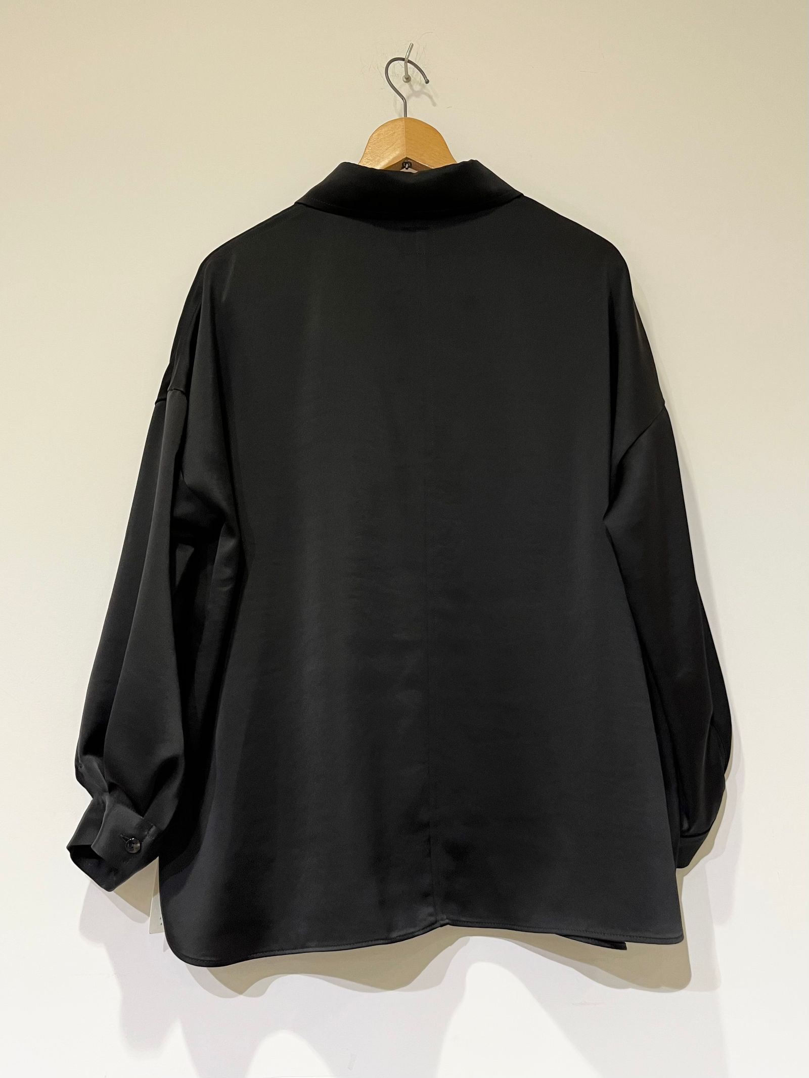 Bed&Breakfast / Satin LRM Shirts / サテンシャツ / ブラック