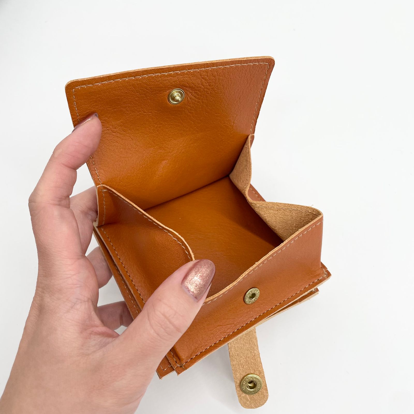 レザー二つ折り財布(1つポケット)