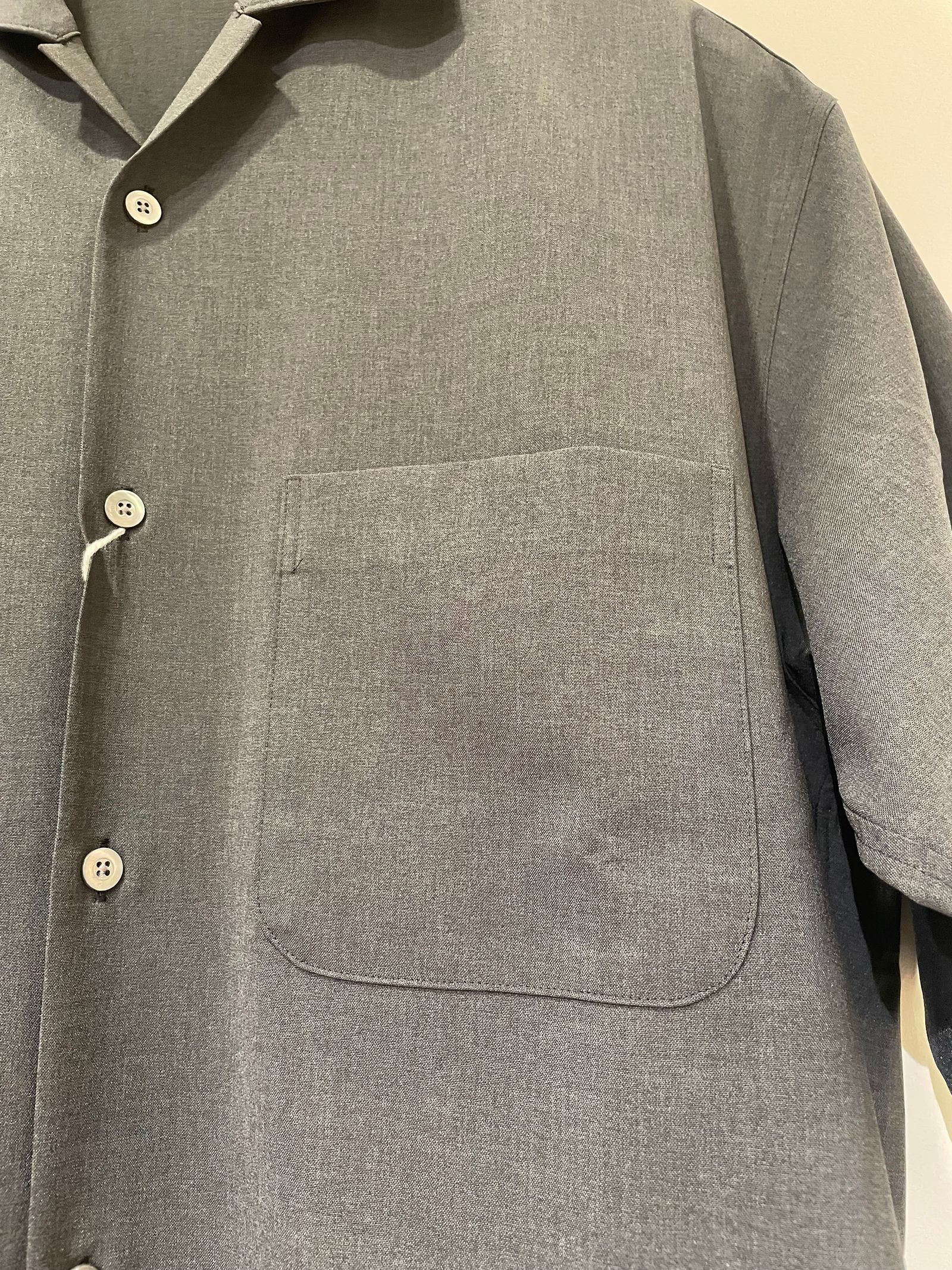 Shari Shirts / オープンカラーシャツ / チャコールグレー