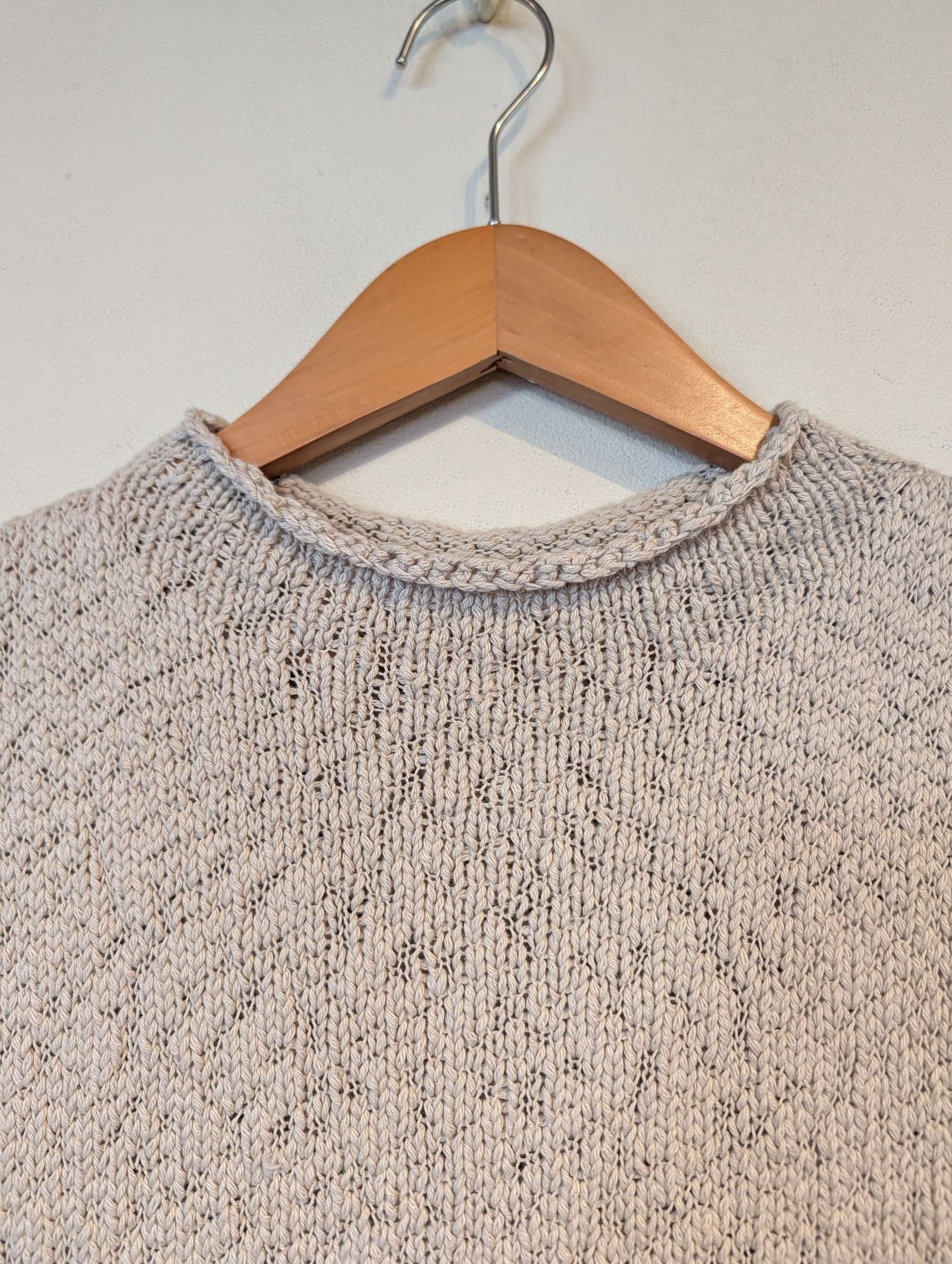 cotton slub vest / ニットベスト / エクリュ