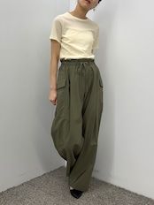 cotton cupra cargo easy pants / コットンキュプラカーゴイージーパンツ / カーキ