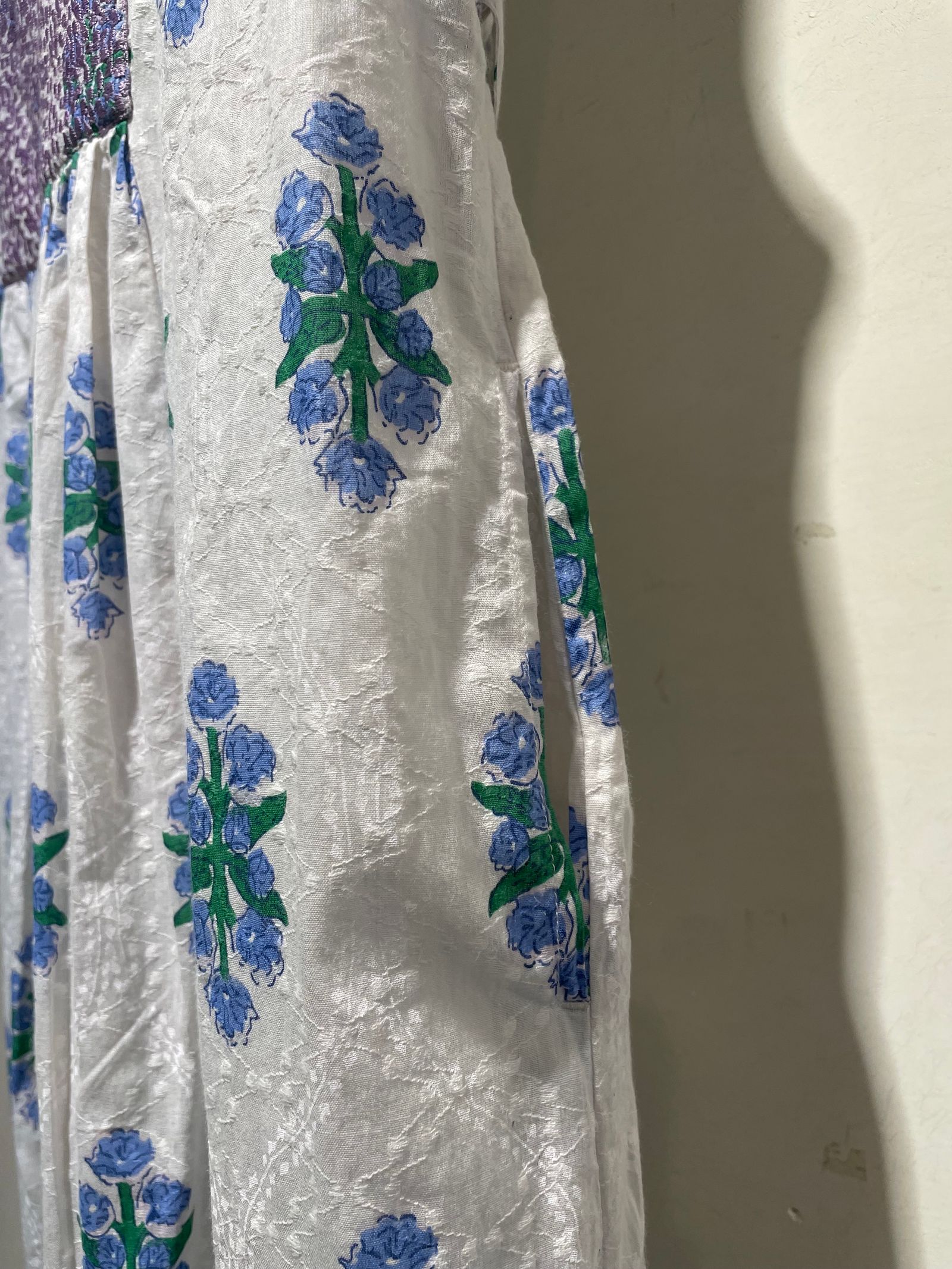 Cotton Jacquard Iberis Print Embroidery Sleeveless Dress / ノースリーブワンピース / ホワイト