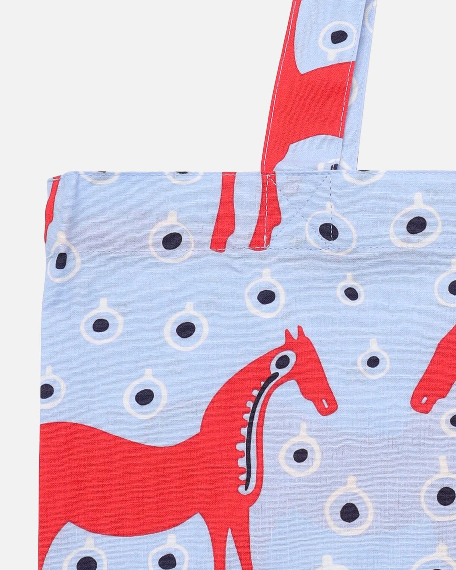 Musta Tamma / トートバッグ / 馬柄ファブリックバッグ / ブルー