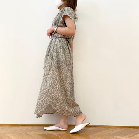PASSIONE 一枚でかわいい花柄シャツワンピース