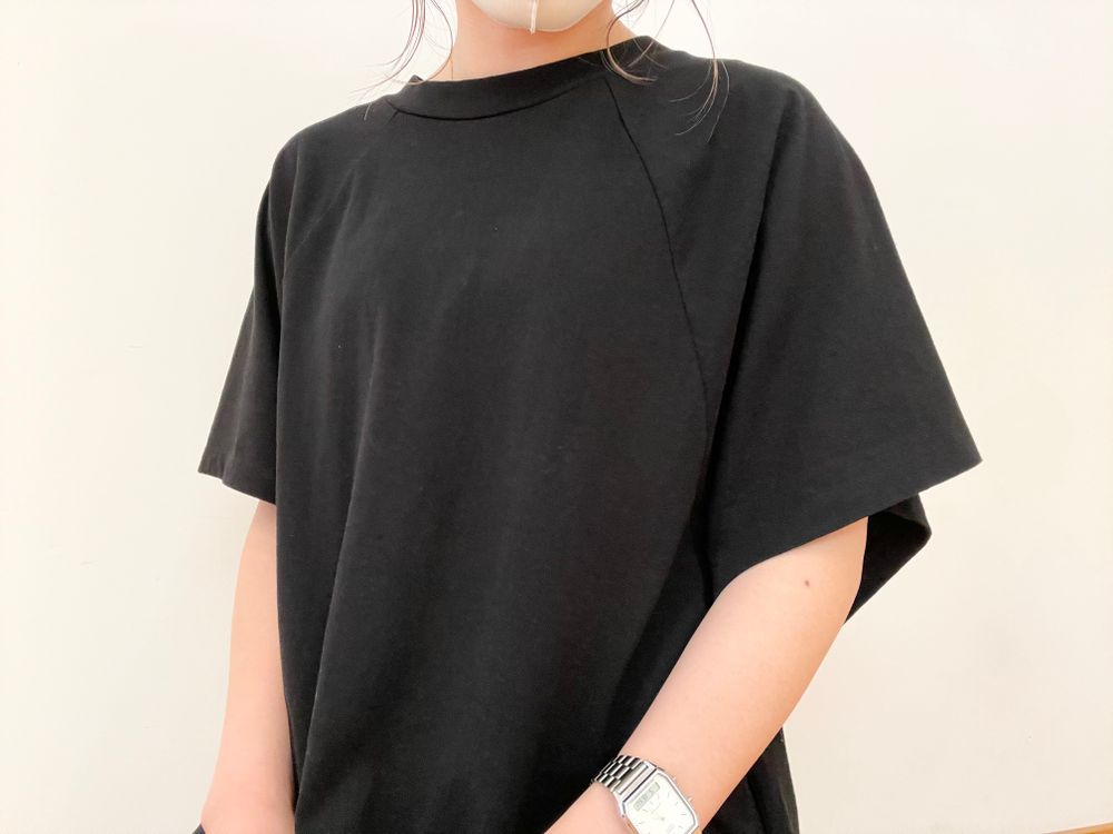 cafune ラグランスリーブカットソーワンピース