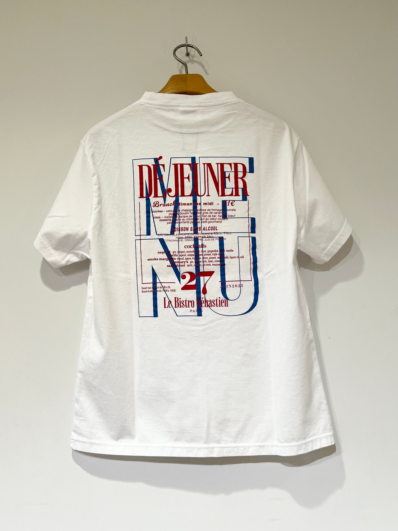 BISTRO MENU TEE / プリントTシャツ / ホワイト