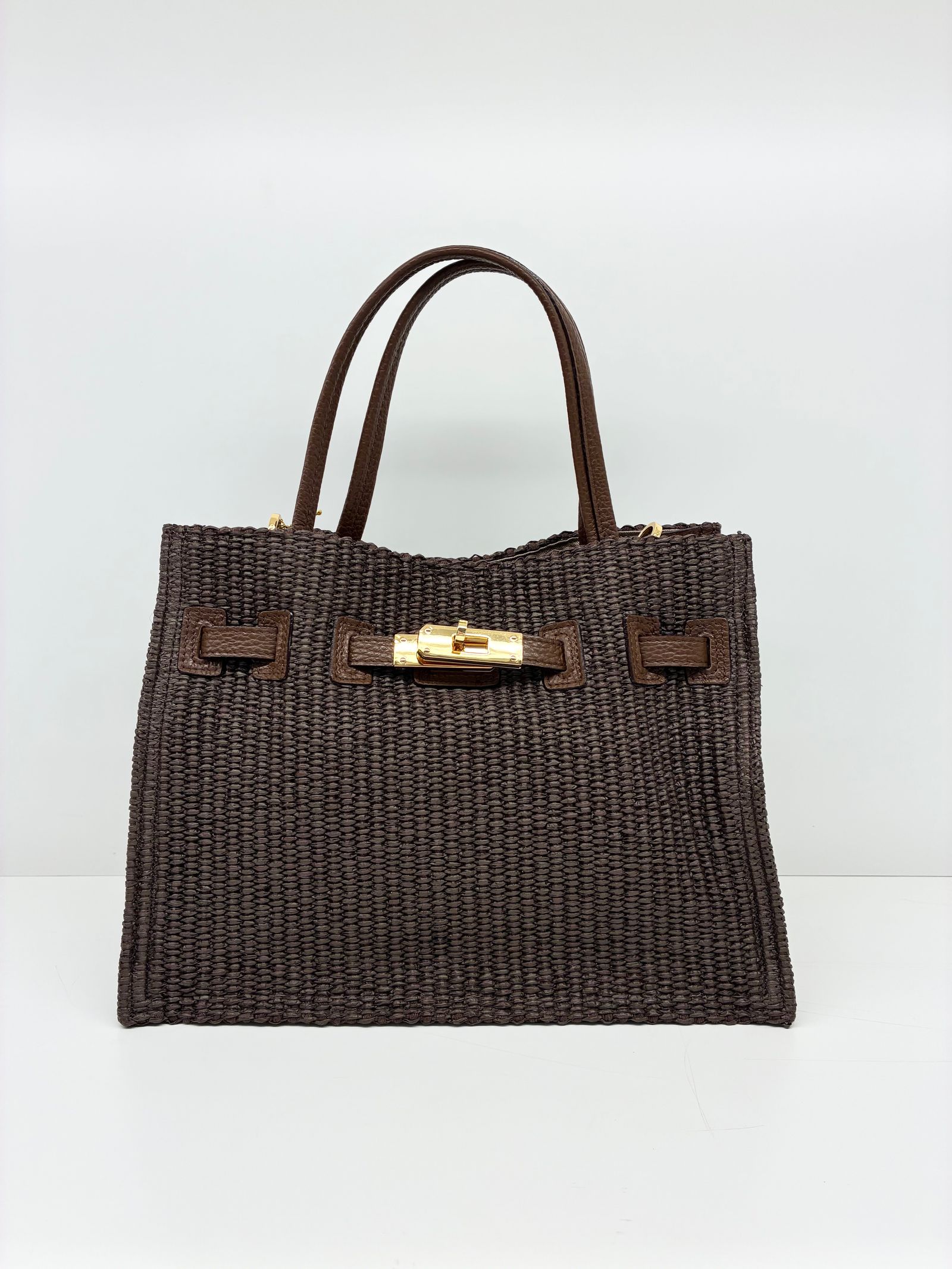 SANDRO / ベルト付きかごバッグ / ブラウン