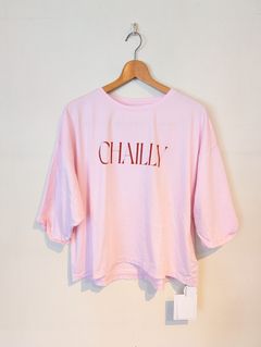 "CHAILLY"ロゴ5分袖T-shirt / 5分袖Tシャツ / ロゴTシャツ / ピンク