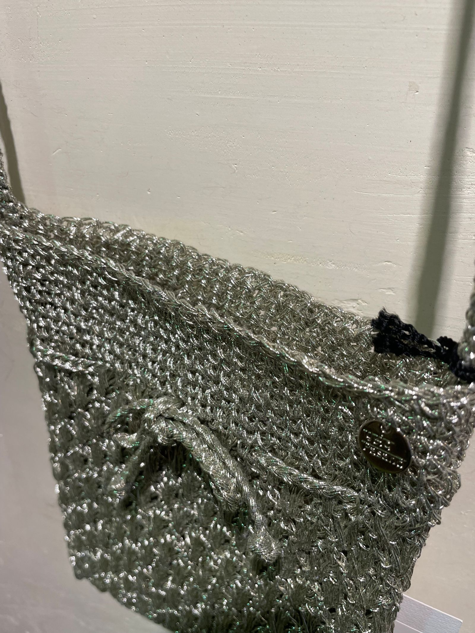 Metallic Macrame Sacoche Bag / サコッシュバッグ / シルバーゴールド