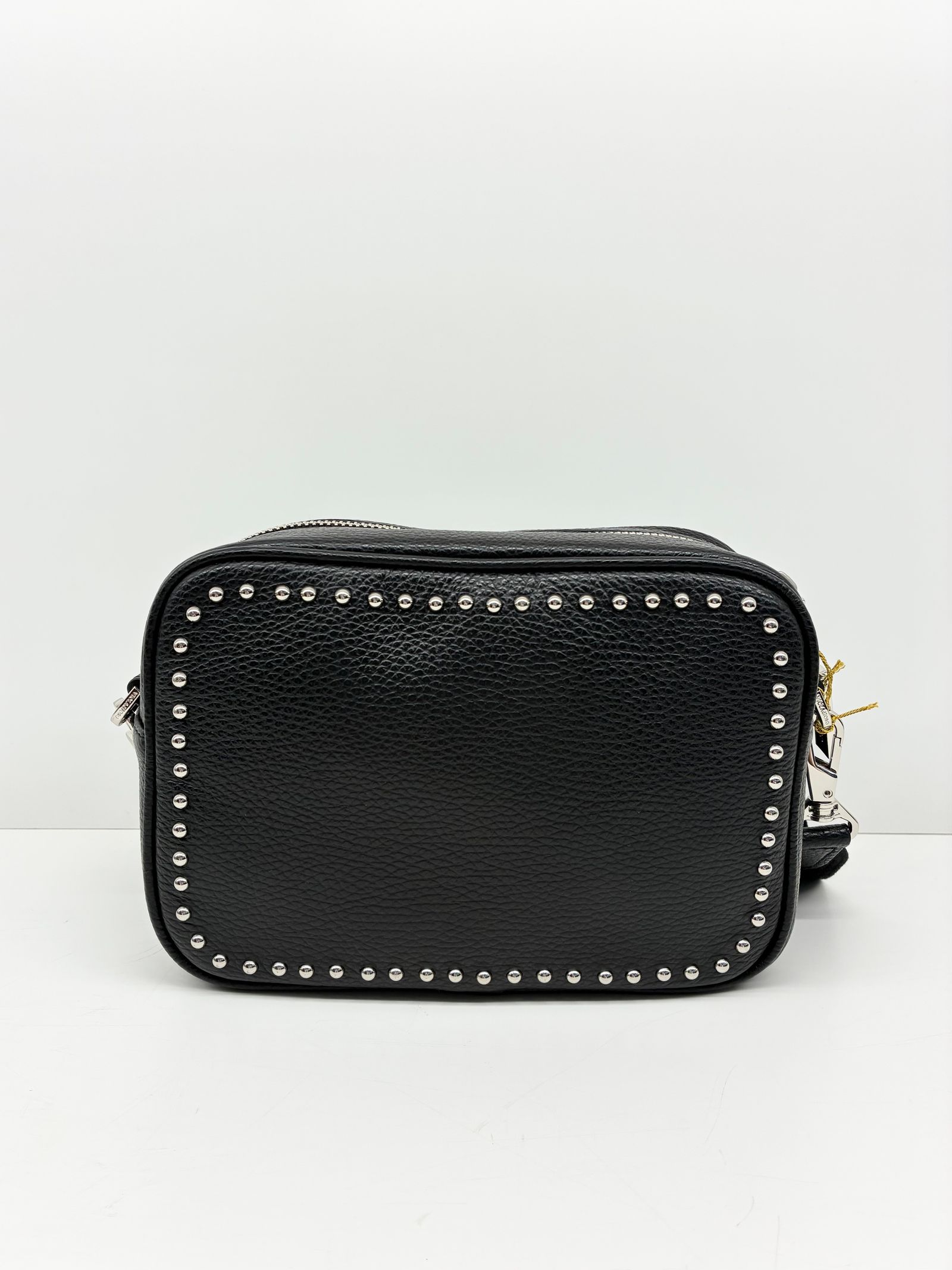 MIRO / スタッズ付きレザーカメラバッグ / ブラック