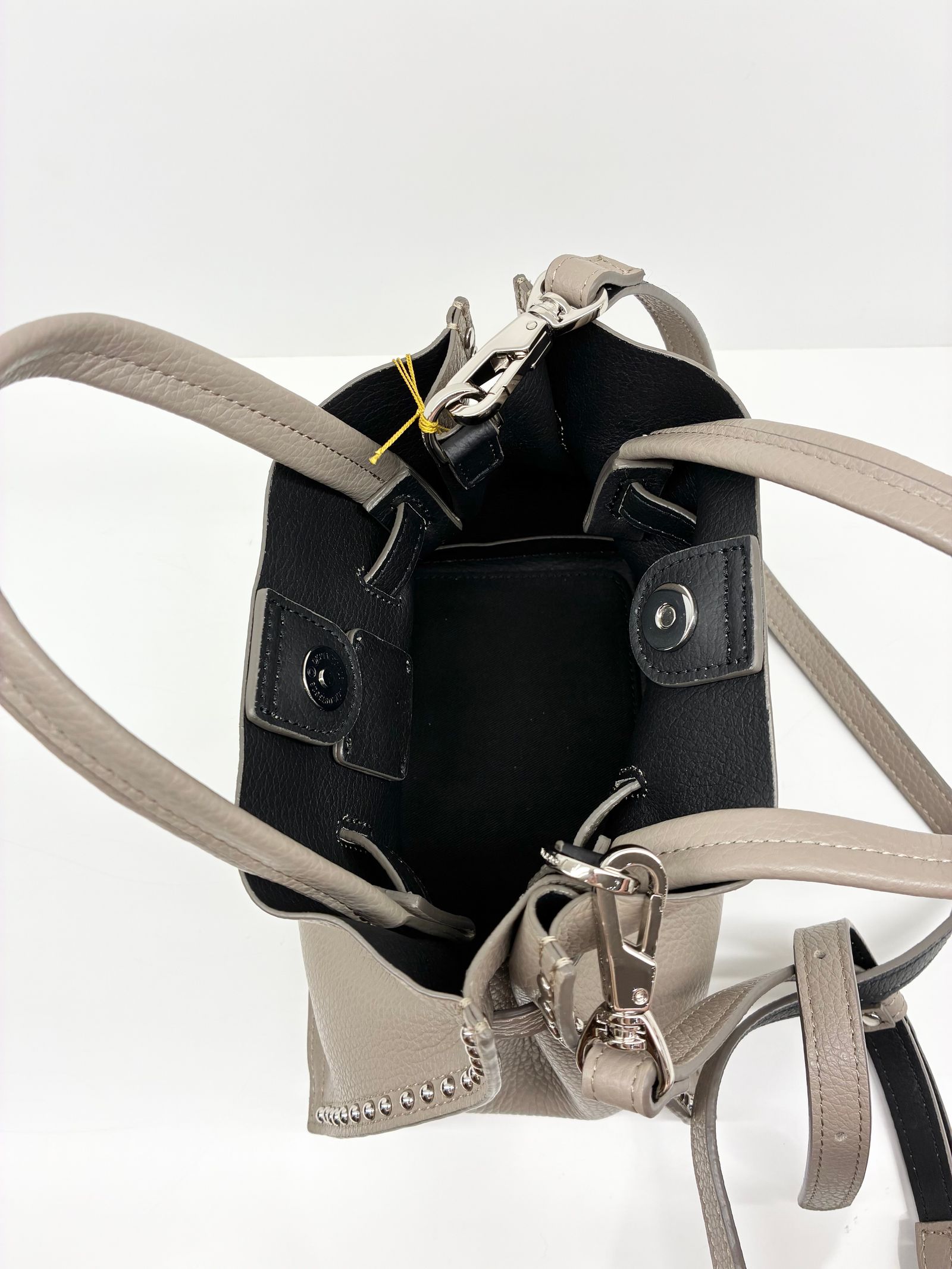 MIRO / スタッズ付き2wayレザートートバッグ / ライトトープ / ベージュ / グレージュ